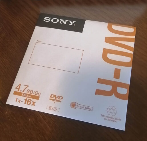 DVD Sony 4.7 gb original caja con 25 pzas